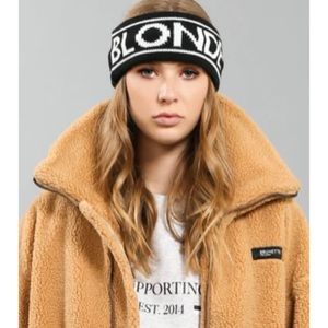 Brunette the Label Holiday Headband “Blonde” White and Black, NWT, Size …